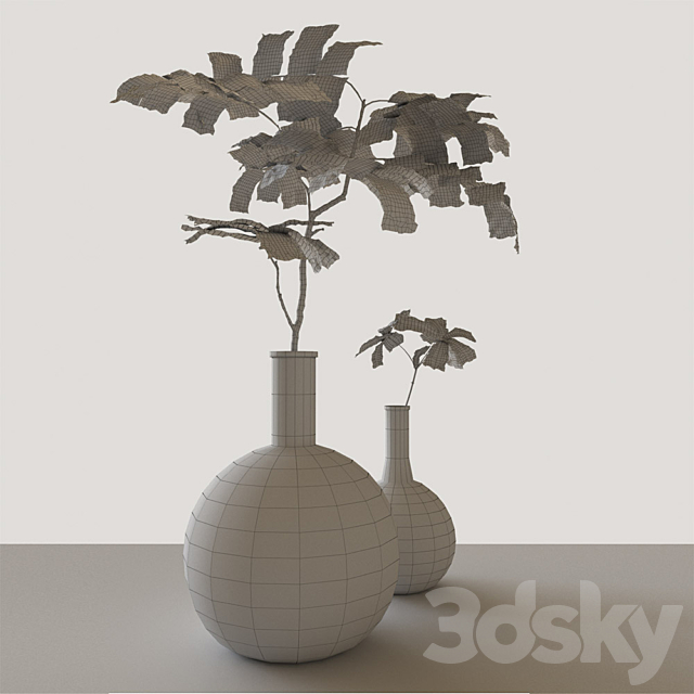 Plants in the flask 3d
