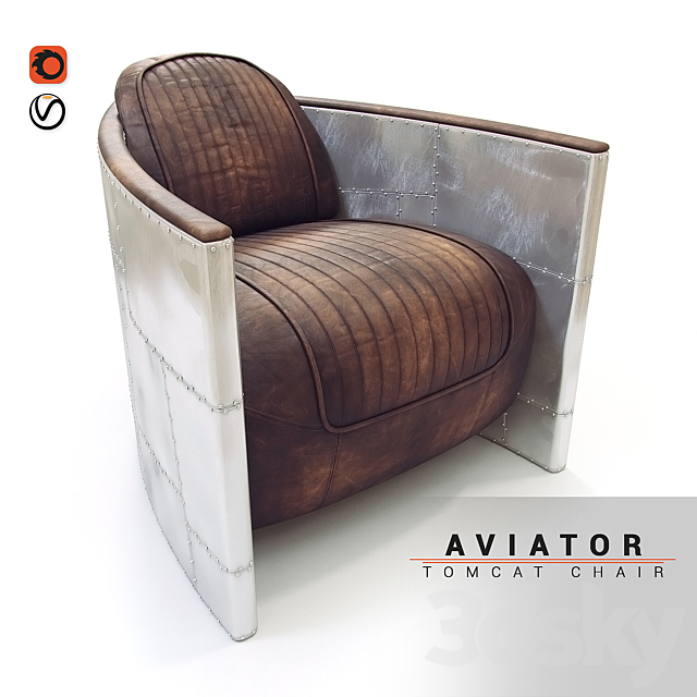 Armchair Aviator Tomcat chair 3DSMax File - thumbnail 1