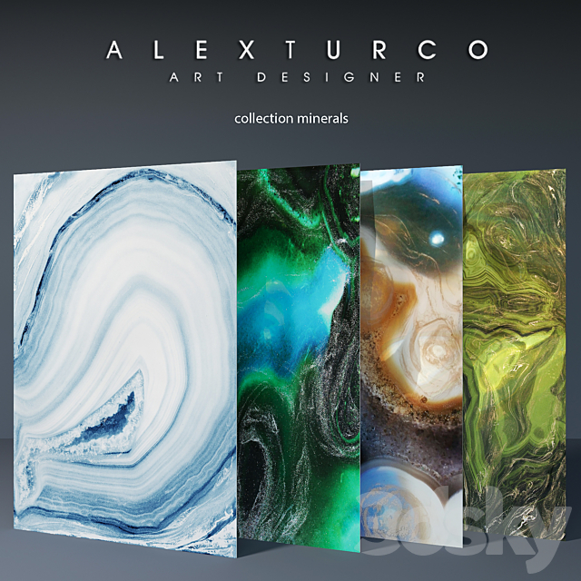 Art-panel “Alex Turco” collection “Minerals” 3DSMax File - thumbnail 1