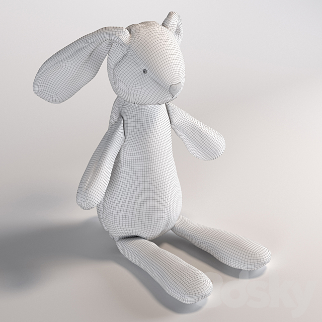 Soft toy Rabbit 3DSMax File - thumbnail 3