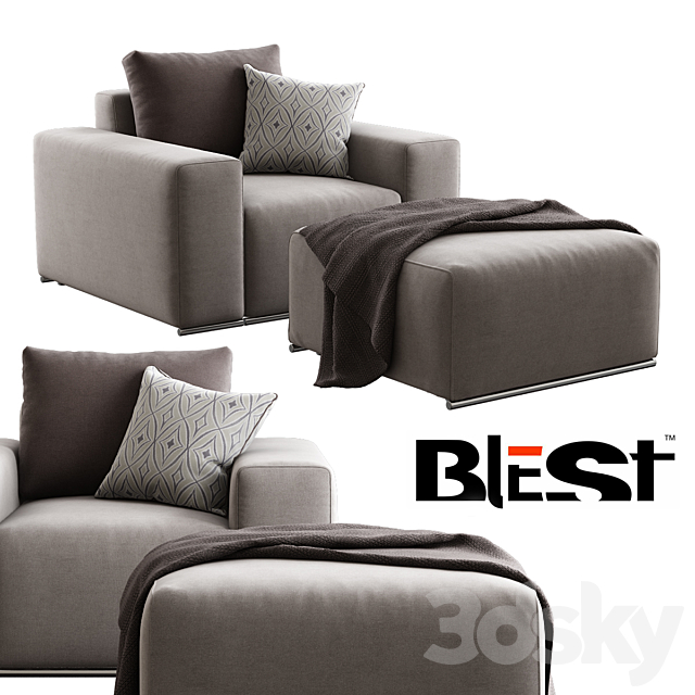 Blest _ BL 101 (K1 & Pouf) 3DSMax File - thumbnail 1