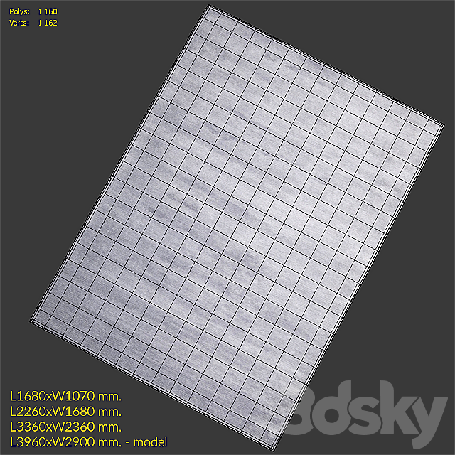 Rug Calvin Klein Home Lunar Mercury Rug 3DS Max Model - thumbnail 3