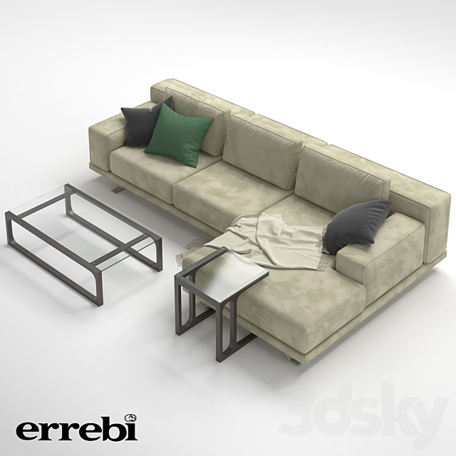 Corner sofa Modular ERREBI MAGNUM 04 3DSMax File - thumbnail 2