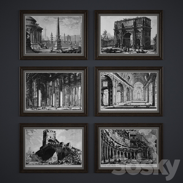 Collection of paintings “The engravings of the 18th century” 3DSMax File - thumbnail 2