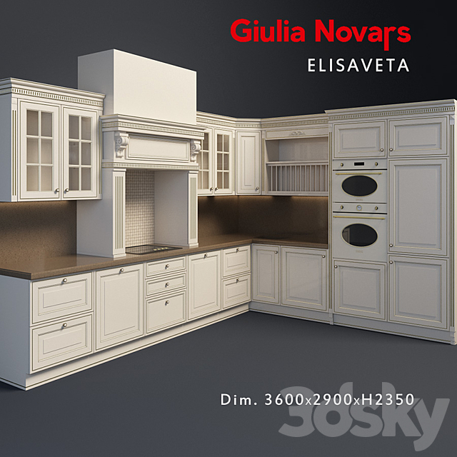 Kitchen Giulia novars Elizaveta 3DSMax File - thumbnail 1