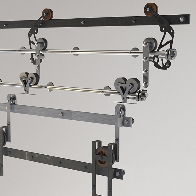 rails for sliding doors 3d