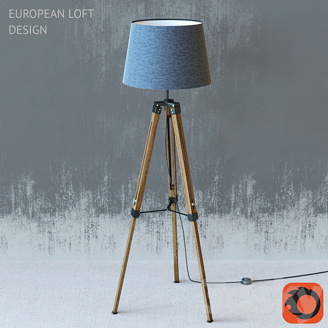 European loft design lamp 3DSMax File - thumbnail 1
