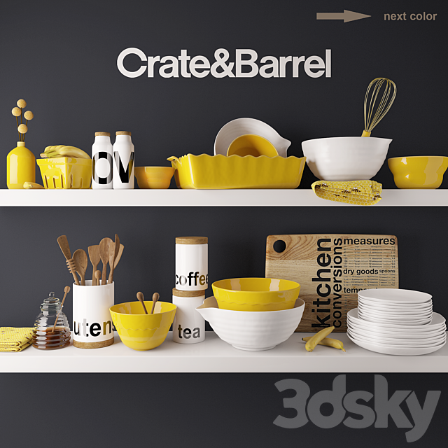 Kitchen accessories by Crate & Barrel 3DSMax File - thumbnail 1
