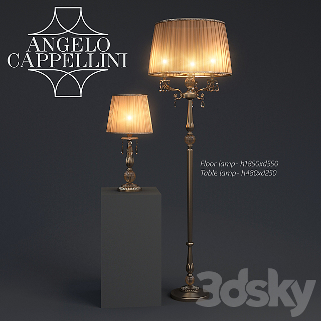 Floor lamp & Table lamp Angelo Cappellini 3DSMax File - thumbnail 1