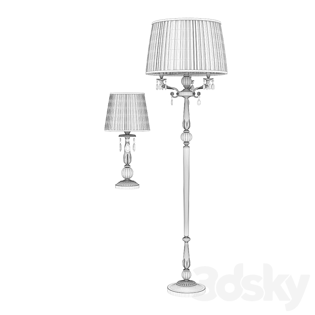 Floor lamp & Table lamp Angelo Cappellini 3DSMax File - thumbnail 3