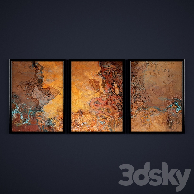 The collection of abstract paintings ?6 3DSMax File - thumbnail 1