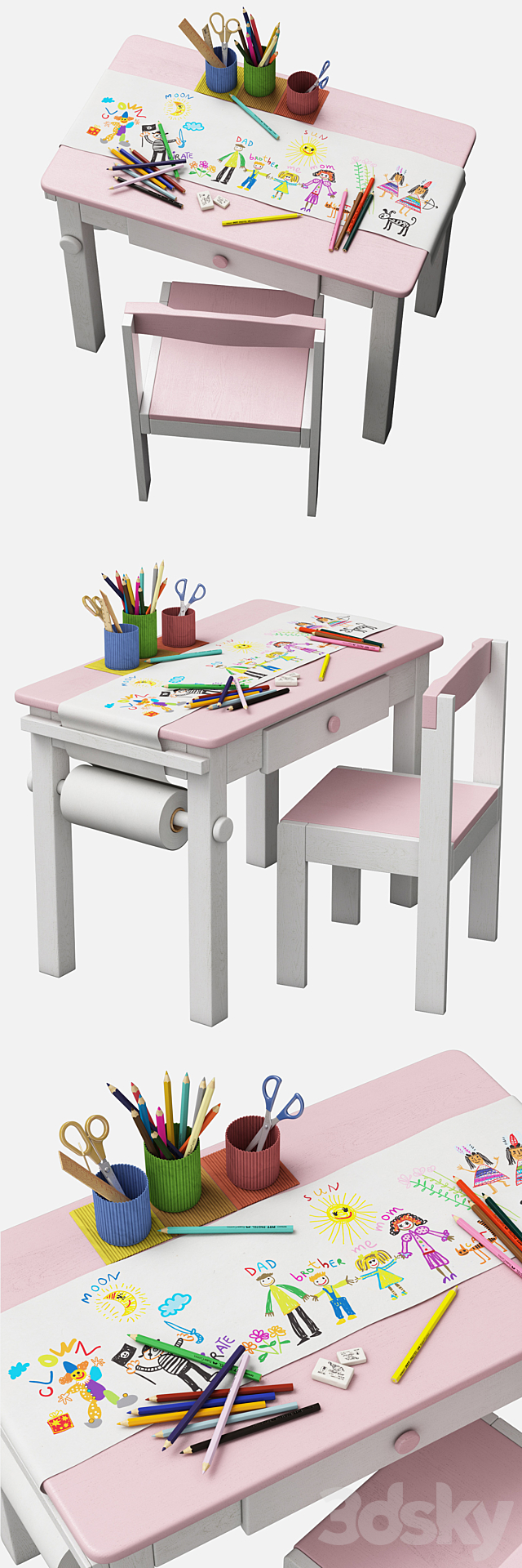 Baby table set 3DSMax File - thumbnail 2