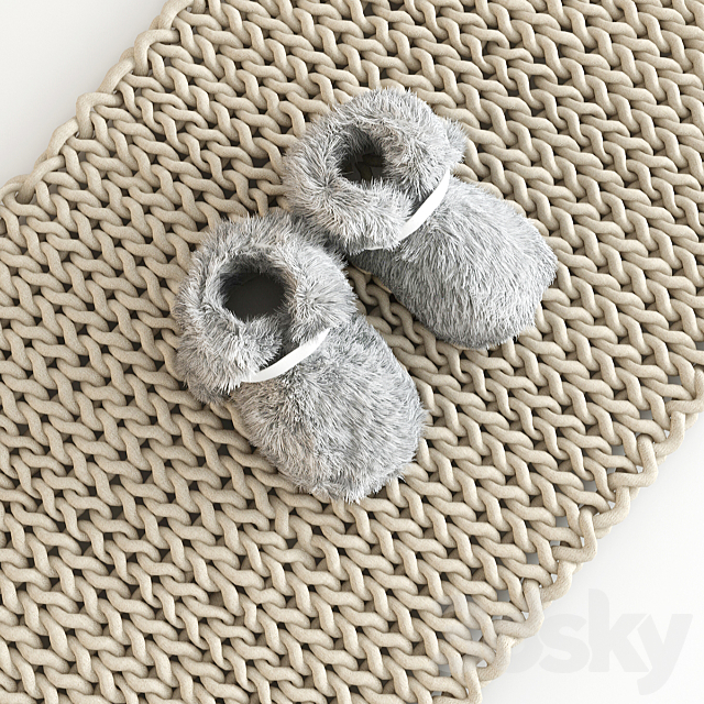 carpet and slippers 3d