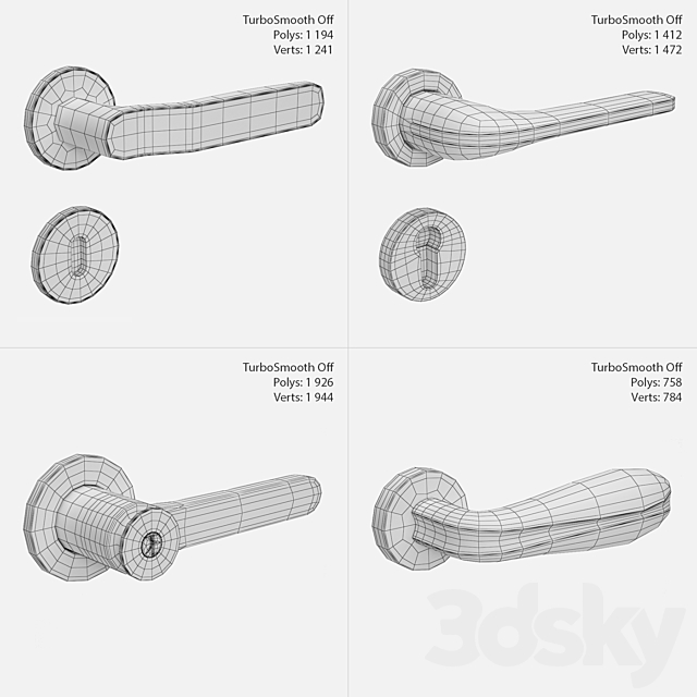 Door handles vol.1 3d