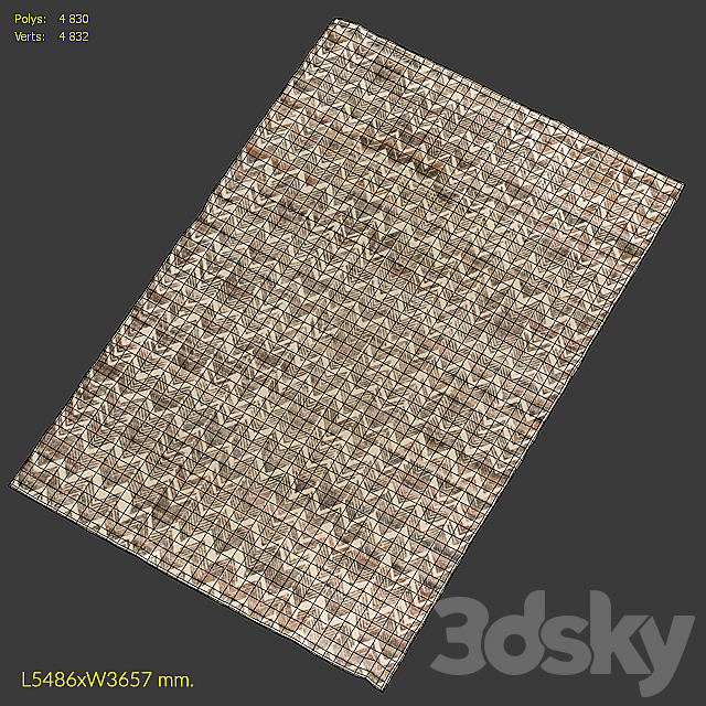 Carpet DorisLeslieBlau High – low pile rug 3DSMax File - thumbnail 3