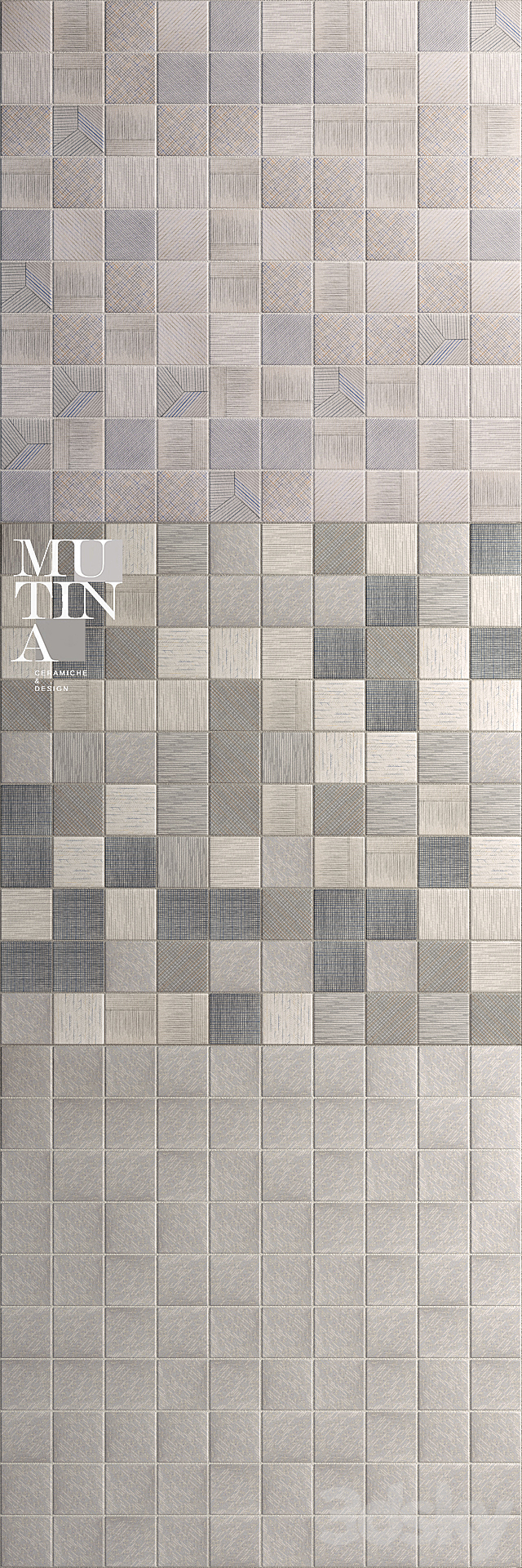 Tratti by Mutina – set 02 – n.3 tile pattern multitexture 3DSMax File - thumbnail 3