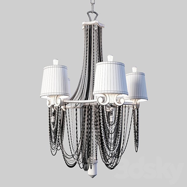 Corbett Lighting Five Light Chandelier 3d