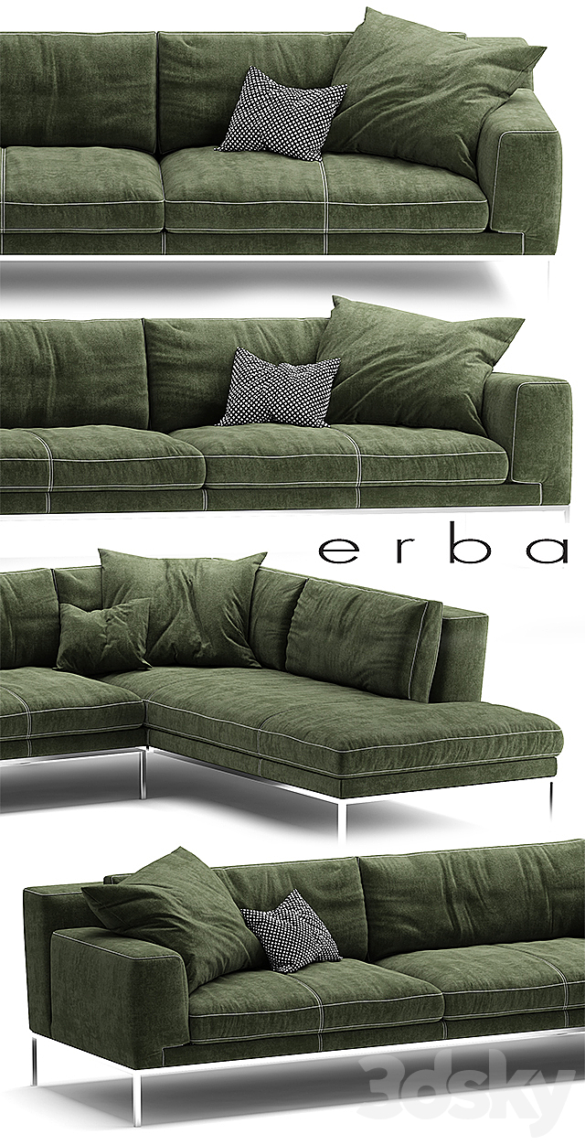 Sofa ERBA ITALIA EDIZIONE Sectional sofa 3DSMax File - thumbnail 2