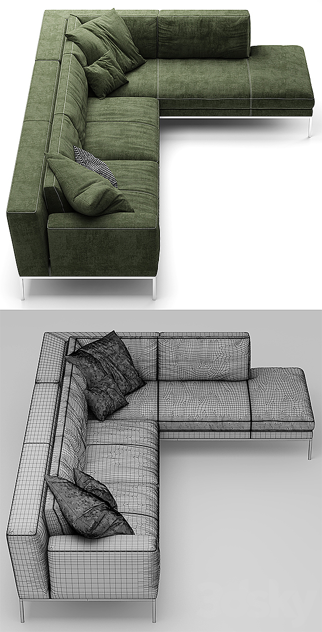 Sofa ERBA ITALIA EDIZIONE Sectional sofa 3DSMax File - thumbnail 3