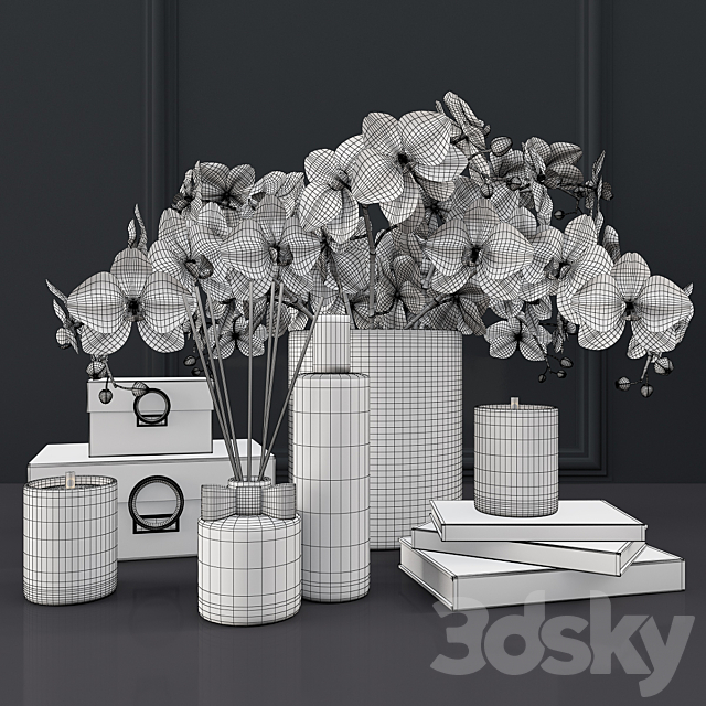 Decorative set 8 3d