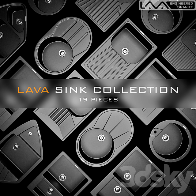 LAVA SINK COLLECTION 3DSMax File - thumbnail 1