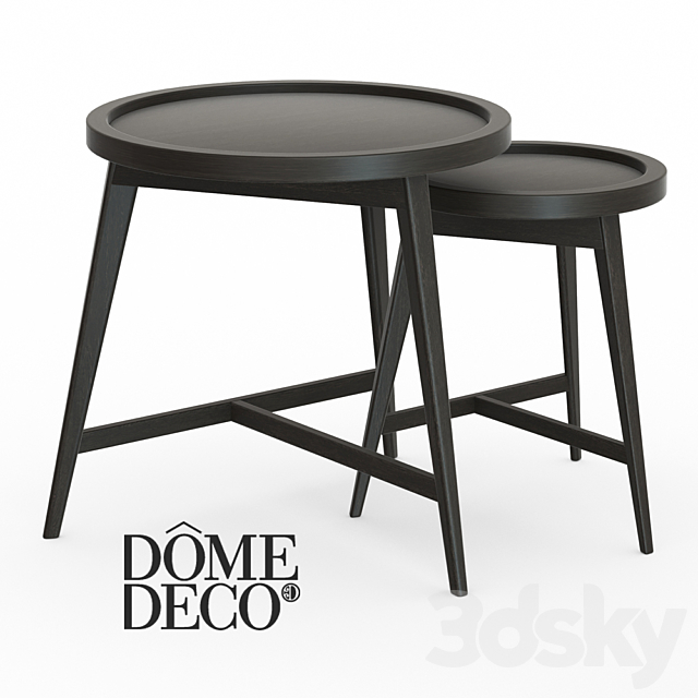 Dome Deco set of coffee tables 3DSMax File - thumbnail 1
