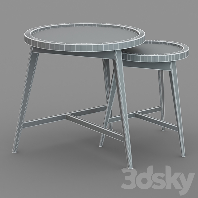 Dome Deco set of coffee tables 3DSMax File - thumbnail 2