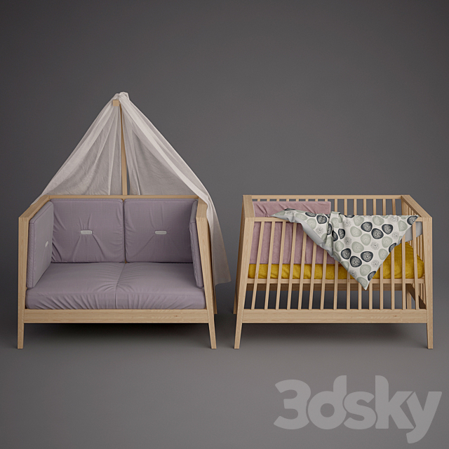 Baby cot Linea by Leander 3DSMax File - thumbnail 1