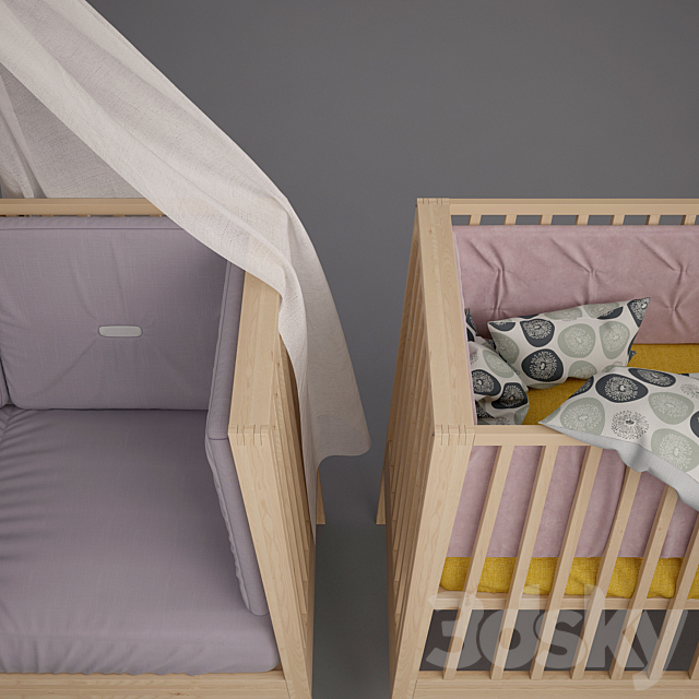 Baby cot Linea by Leander 3DSMax File - thumbnail 2