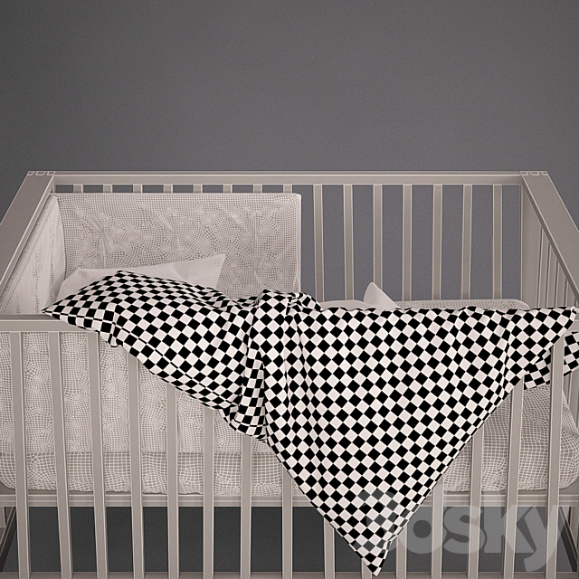 Baby cot Linea by Leander 3DSMax File - thumbnail 3