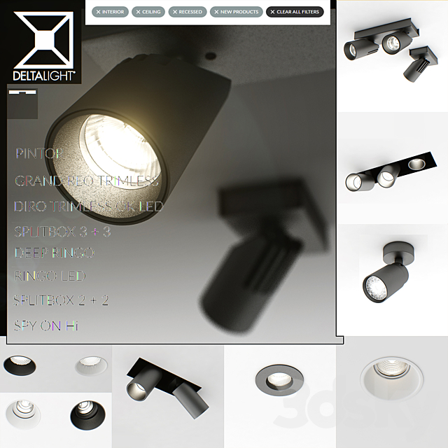 Delta light-built. overhead ceiling lights 3DSMax File - thumbnail 1
