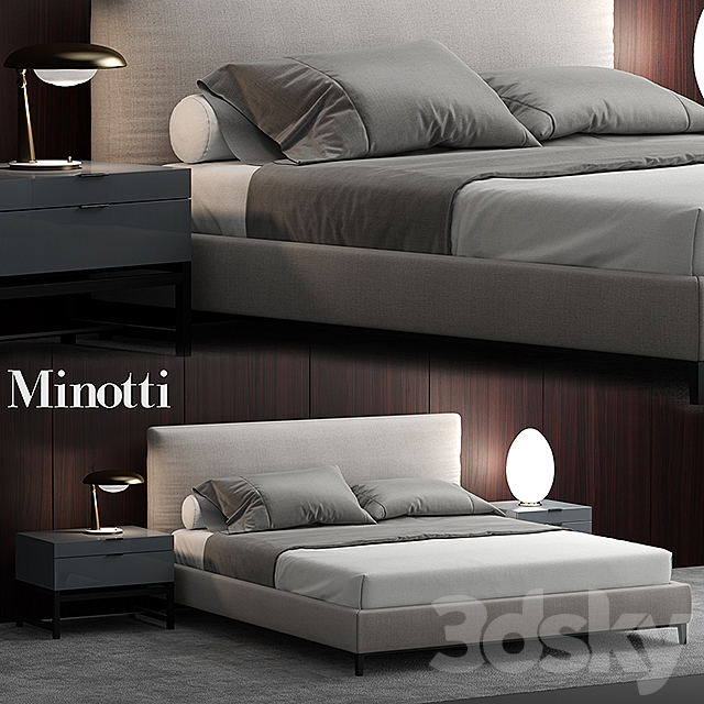 Bed Minotti ANDERSEN BED 3DSMax File - thumbnail 1
