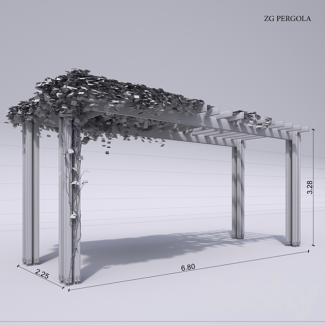 ZG pergola 3d