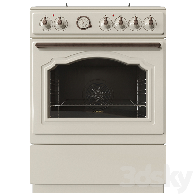 Gas and electric cooker Gorenje Classico 3DSMax File - thumbnail 1
