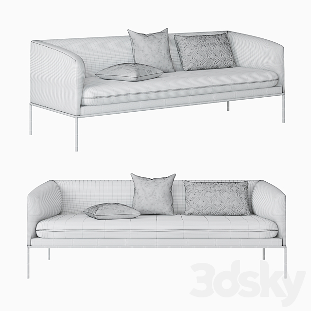 TURN SOFA | Wool sofa 3d
