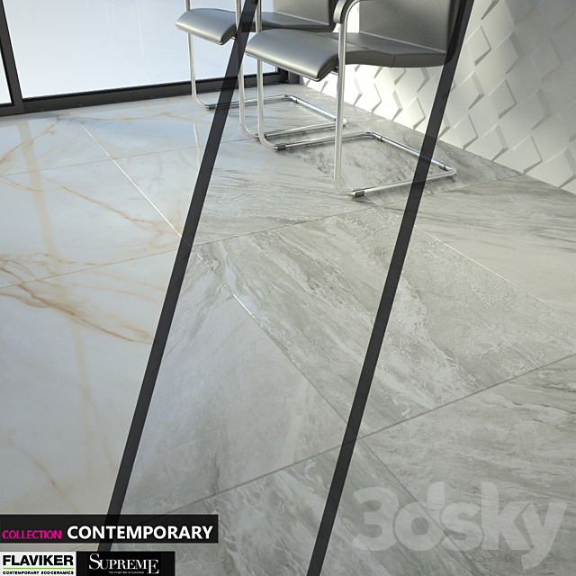 FLAVIKER SUPREME GOLDEN CALACATTA SILVER DREAM Set 02 3d