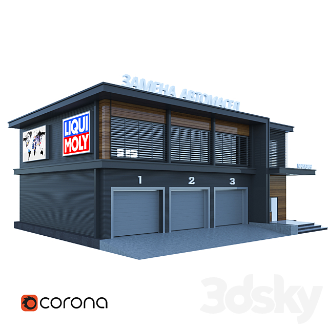 Service Stations 3DSMax File - thumbnail 1