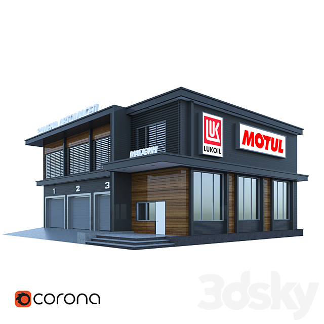 Service Stations 3DSMax File - thumbnail 2