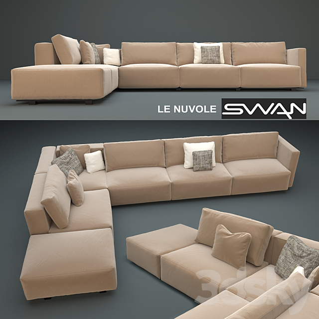 couch _ sofa Le Nuvole SWAN 3DSMax File - thumbnail 1