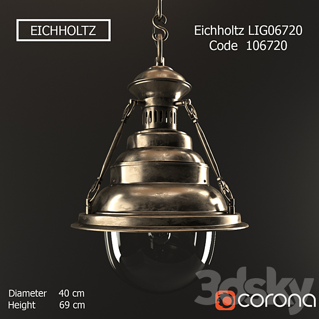 Eichholtz Lamp aquitaine 3DSMax File - thumbnail 1
