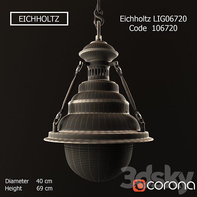Eichholtz Lamp aquitaine 3DSMax File - thumbnail 2