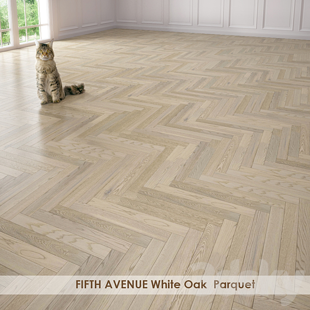 FIFTH AVENUE White Oak Parquet 3d