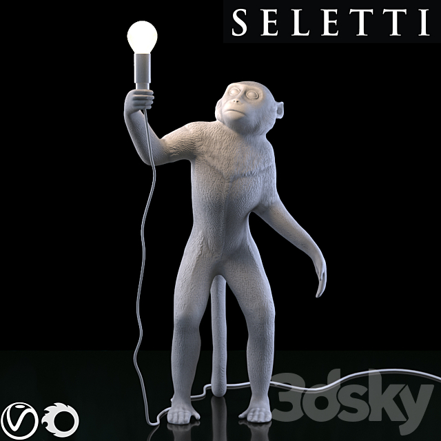 SELETTI The Monkey Lamp Standing Version 3DSMax File - thumbnail 1