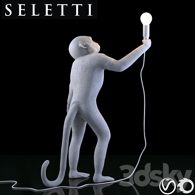 SELETTI The Monkey Lamp Standing Version 3DSMax File - thumbnail 3