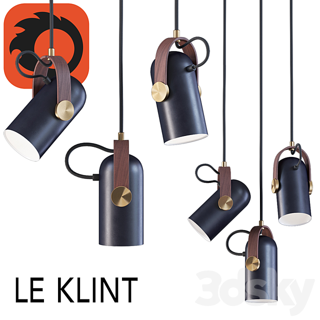 High floor lamp and Pendant lamp By Le Klint 3d
