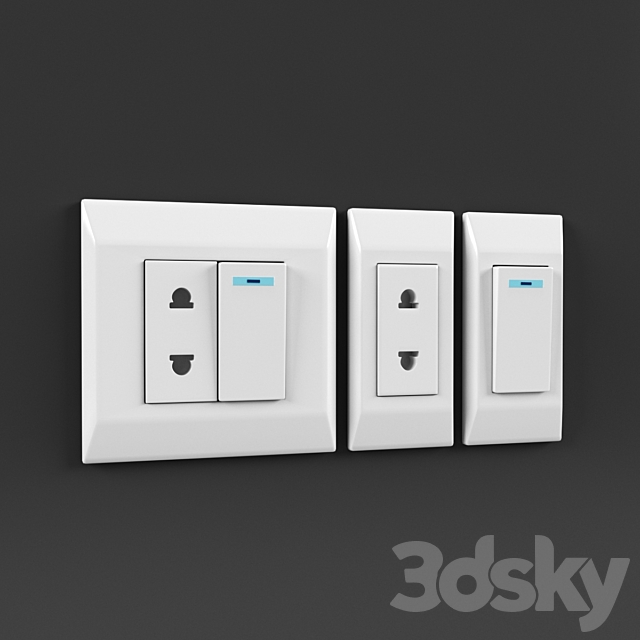 Furniture switches. sockets 3DSMax File - thumbnail 2