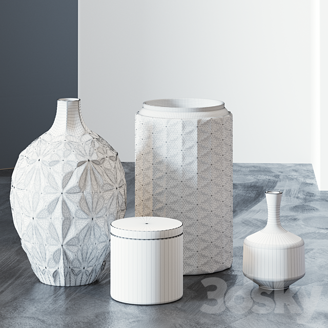 Set vases Ellos Home _ Corona 3DS Max Model - thumbnail 2