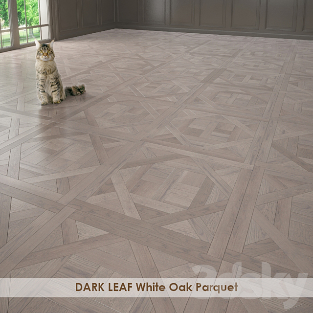 DARK LEAF White Oak Parquet 3d