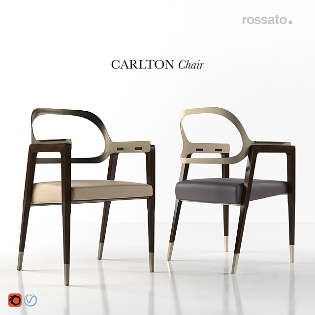 Carlton Dinning Chair by ROSSATO 3DSMax File - thumbnail 1