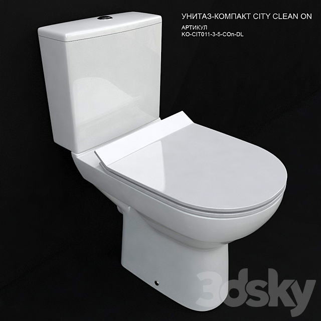 Toilet bowls collection CITY Sersanit 3DSMax File - thumbnail 2